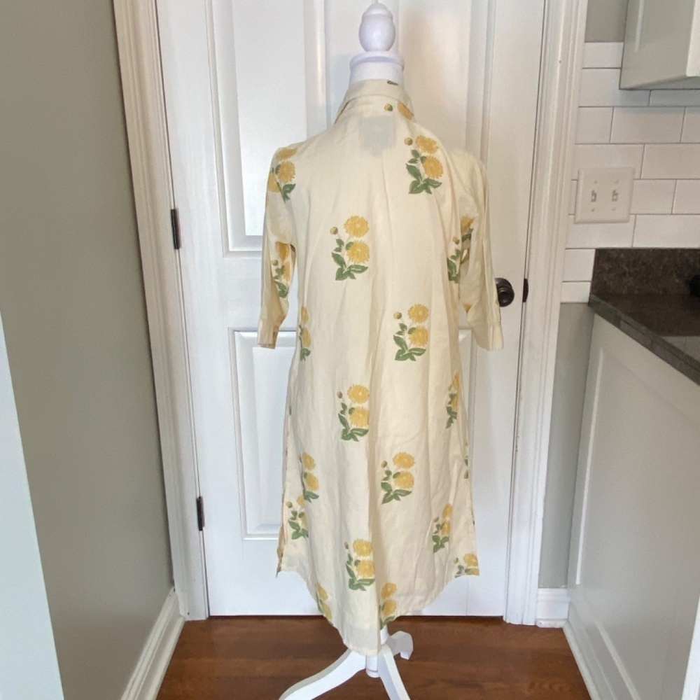 All In The Detail Brianna Floral shirt Dress Light yellow 33435 - Picture 7 of 12